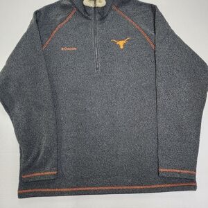 Columbia Men's Size XL Texas Longhorns 1/4 Zip Fleece Pullover